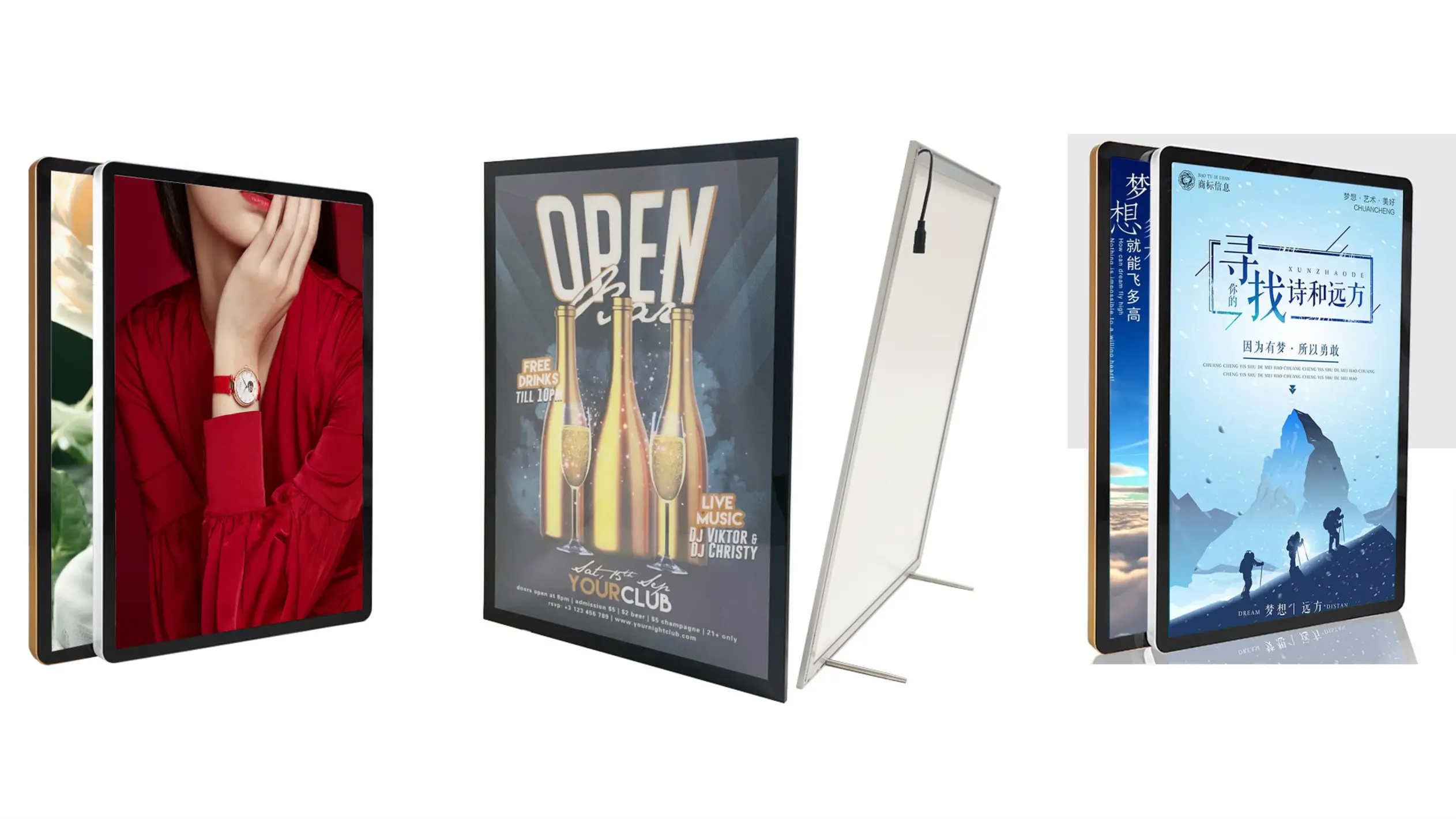 Ultra-thin poster light box display